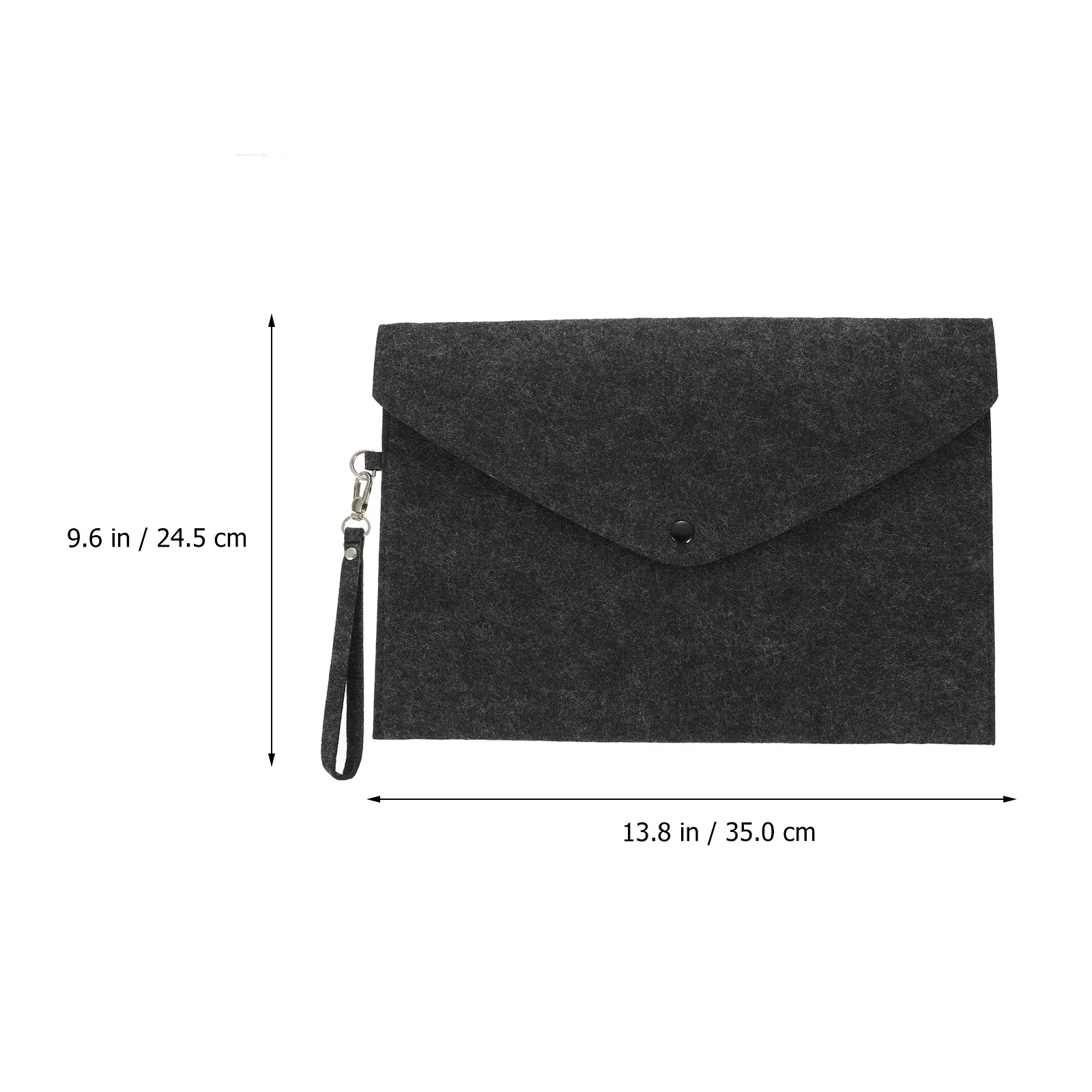 

Felt File Bag A4 Press Button Document Folder Business File Organizer Portable Envelope Folder Office Document Holder Paper
