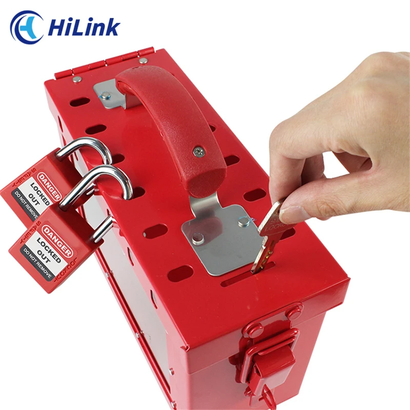 Practical Personal Lockout Device Management Viewable Window Design Portable Group Lockout Tagout Lock Box