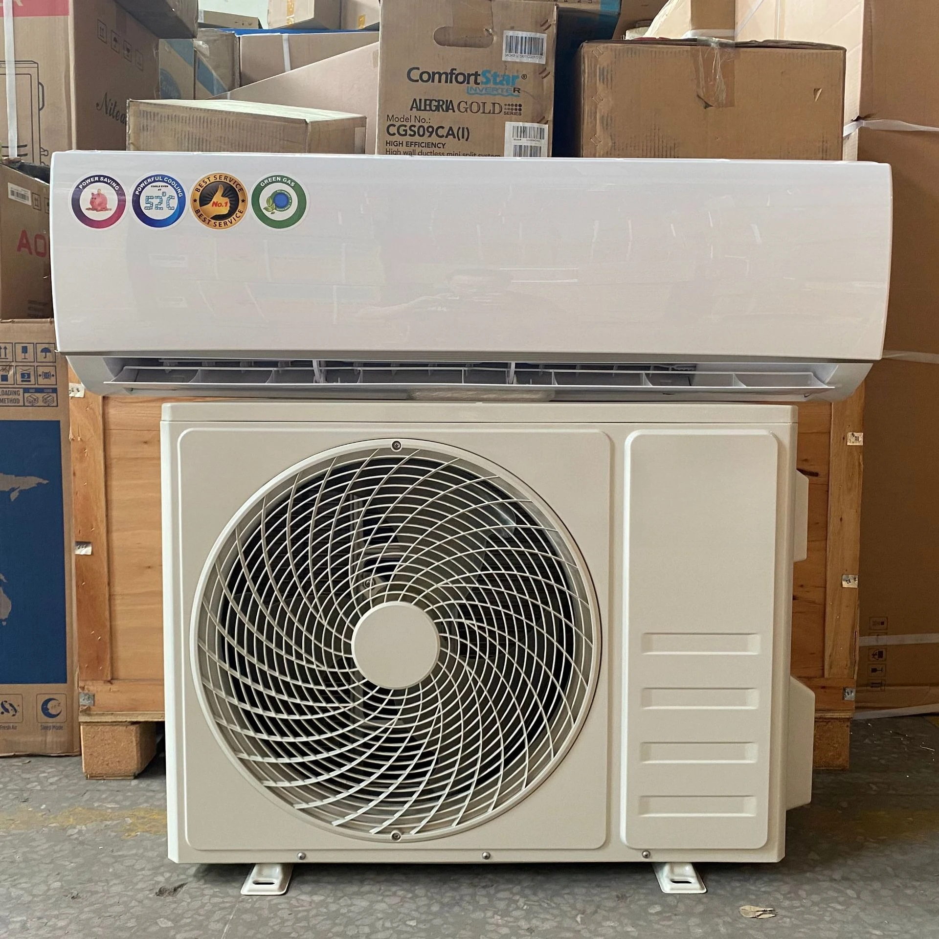 Multi-Spec Inverter Wall AC, 1.5 to 2.5HP, 12000/18000/24000BTU Household Air Conditioner for Global Trade