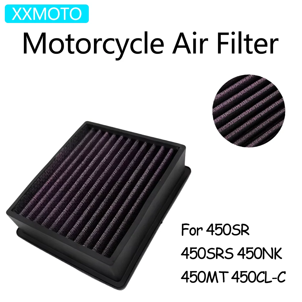 

For CFMOTO 450SR 450SRS 450NK 450MT 450CL-C 450 SR 450 SRS CF450NK 450 MT 450 High Flow Motorcycle Air Filter Intake Cleaner