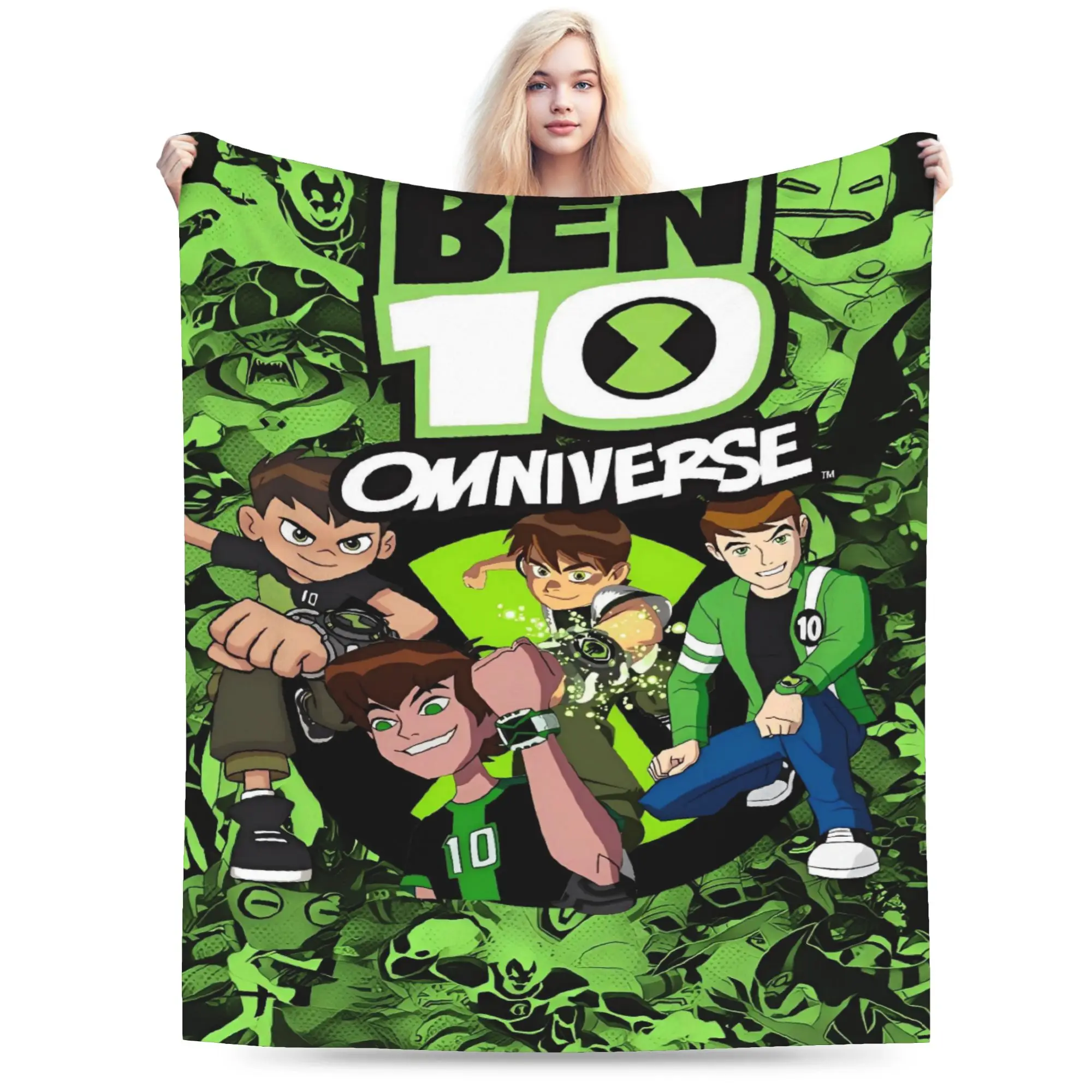 Super Warm BlanketsGirls Boys Travel Ben 10 Omnitrix Bedding Throws  Flannel Bedspread For Home Decor Funny Sofa Bed Cover