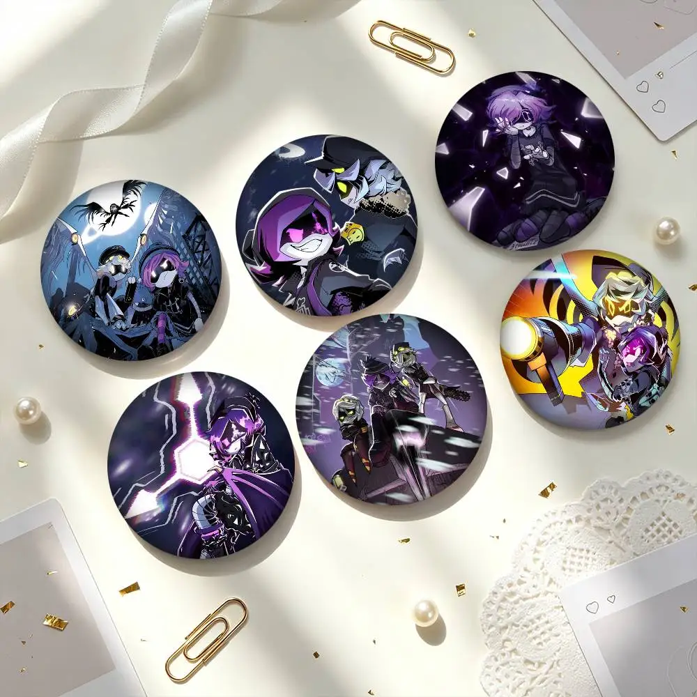 M-Murder Drones Uzi Animation  25 32 44 58 75mm Badges Personalized Round Brooches Pins Accessory Gift