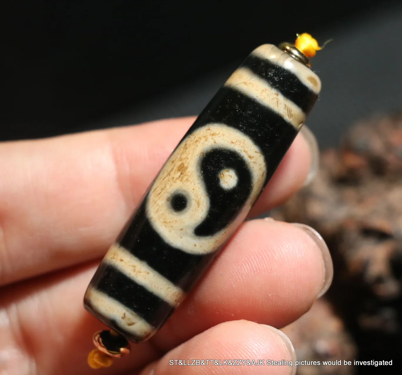 

Magic Power Energy Tibetan Old Agate Harmonious Yin Yang Eye totem dZi Bead Pendant Amulet Talisman Timestown Top Quality