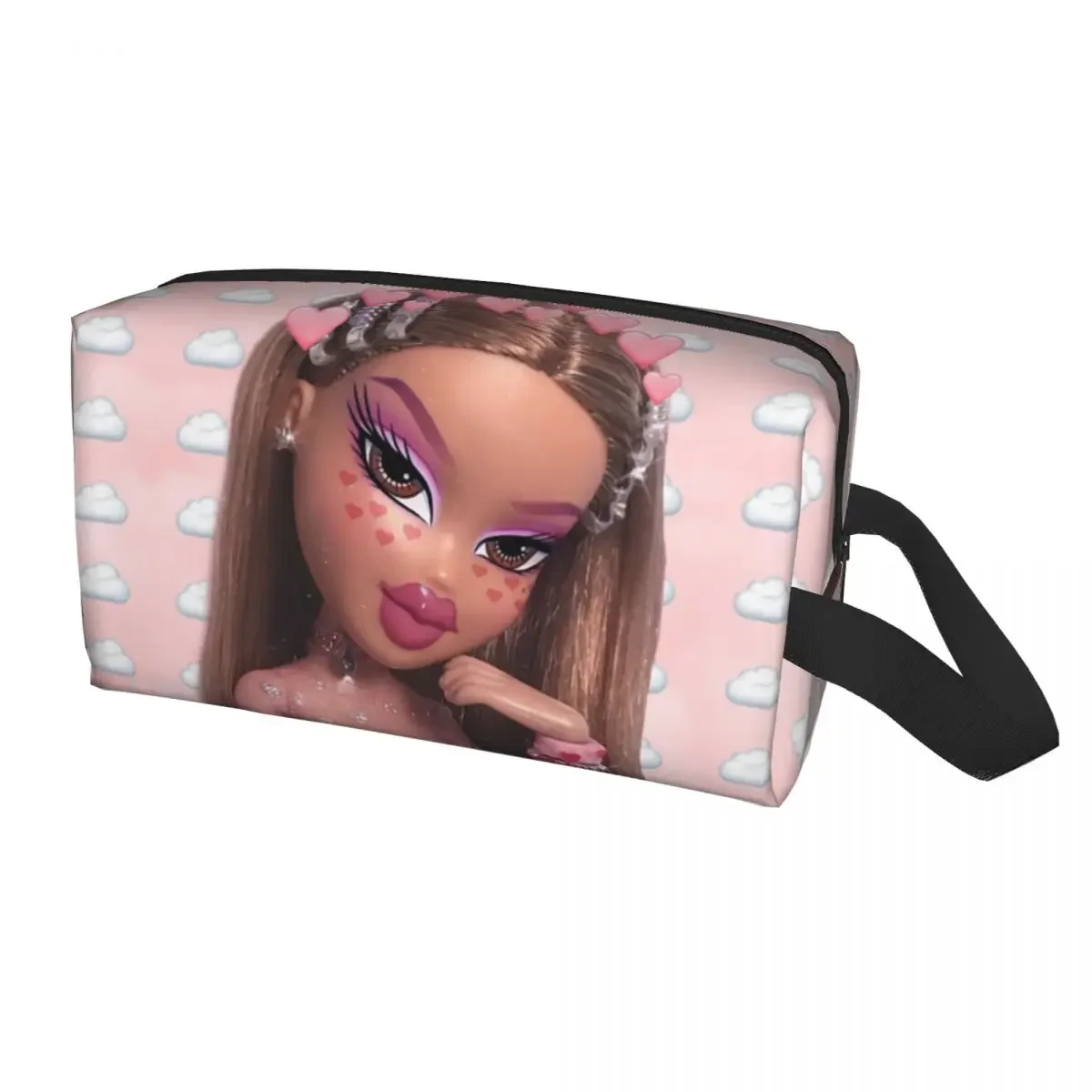 Cartoon Sexy Bratz Rock Angelz Travel Cosmetic Bag Cartoon Manga Anime Toiletry Makeup Organizer Lady Beauty Storage Dopp Kit