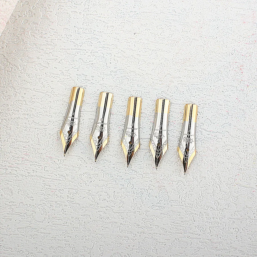 Jinhao-pluma estilográfica de 82 puntas, dorada, plateada, EF F M, tamaño curvo, 26 puntas, papelería, suministros escolares de oficina, bolígrafo de escritura