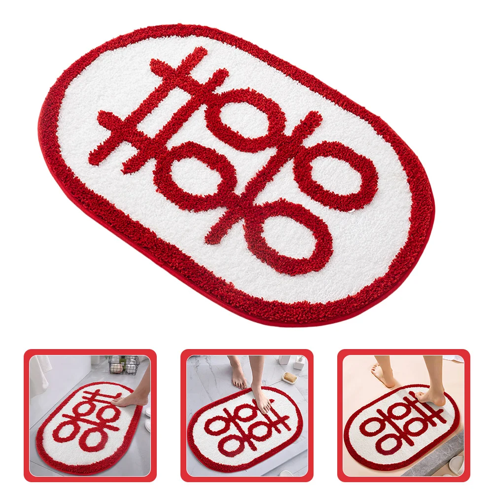 

Chinese Wedding Style Bathroom Rug Absorbent Non-Slip Bath Mat Floor Door Mat Bathroom Rug Carpet Floor Decor