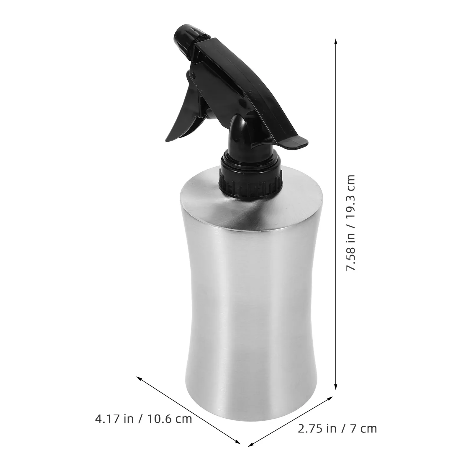 400Ml Stainless Steel Spray Bottle Heavy Duty Portable Ergonomic Handle Adjustable Nozzle for Cooking Gardening Cleaning