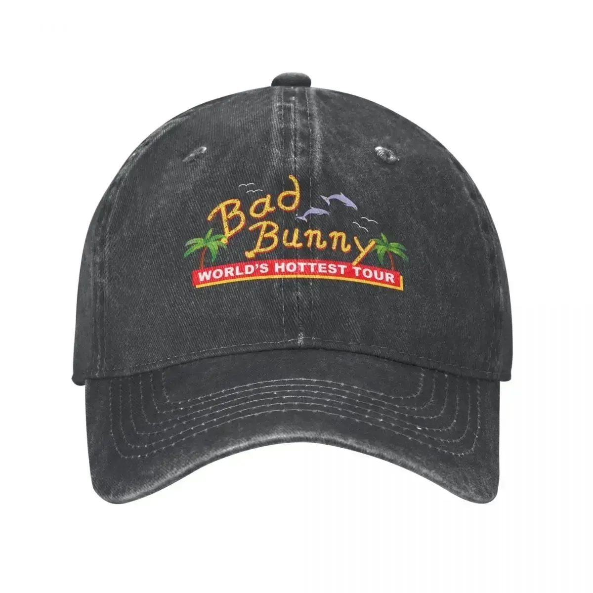 New Vintage Washed Cotton Bad Bunny Un Verano Sin Ti Reggae Beach Baseball Cap Funny Dad Hat Adjustable Adult Outdoor Cap Hats