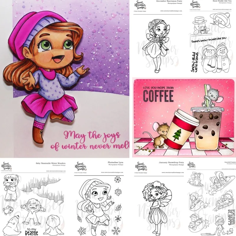 More than Coffee Flutter Bee Lyra Clear Silicone Stamps Scrapbook Diary Decoration Stencil Embossing Template DIY Greeting Card