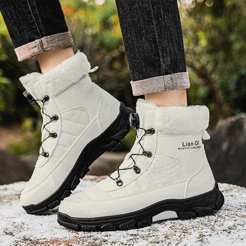 

Large Size Men's Cotton Shoes 2025 Winter New Fashion Warm Plush Thicken Snow Boots Comfortable Outdoor Non Slip Cotton Boots
