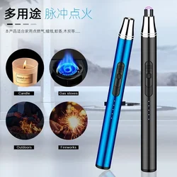 Electric Arc Lighters Metal Kitchen Lighter Gas Stove Windproof Igniter Candle Outdoor USB Rechargeable Plasma Electronic Gadget