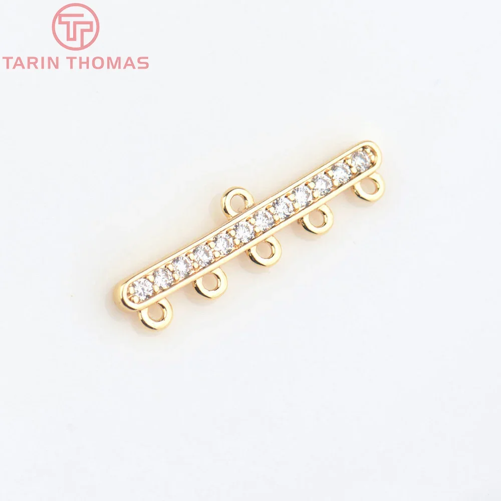 (4702) 2PCS 20.5x5.5MM 24K Gold Color Brass Long Strip Shape Earrings Hanging Head High Quality DIY Jewelry Making Findings