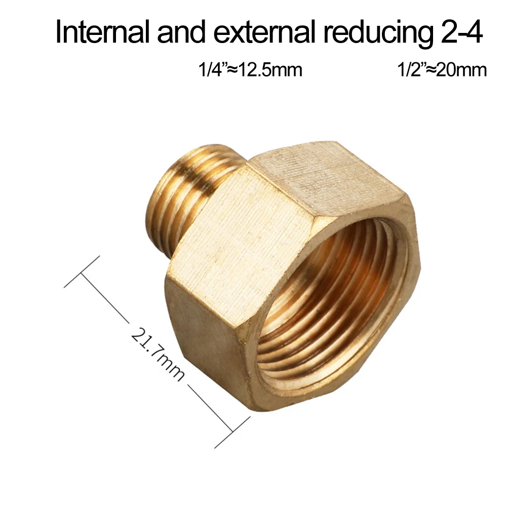 Connection 1-3 Points Brass Pipe Connector Quick Installation Hex Hexagonal Internal External Thread Oil Water Valve