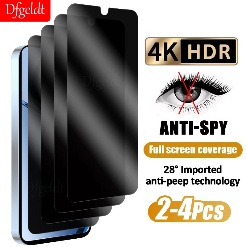 

2-4Pcs Anti-spy Privacy Screen Protectors For Realme C61 C63 C65 C67 C55 C53 C51 C51S C35 C33 C31 C30 C25y Q3S Q3 Q5 Pro Glass
