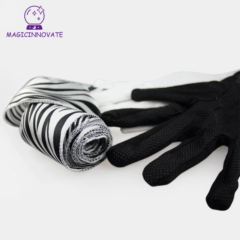 Glove To Zebra Silk Close Up Magic Trick Professional Magician Street Stage Party Magia Props Easy To Do