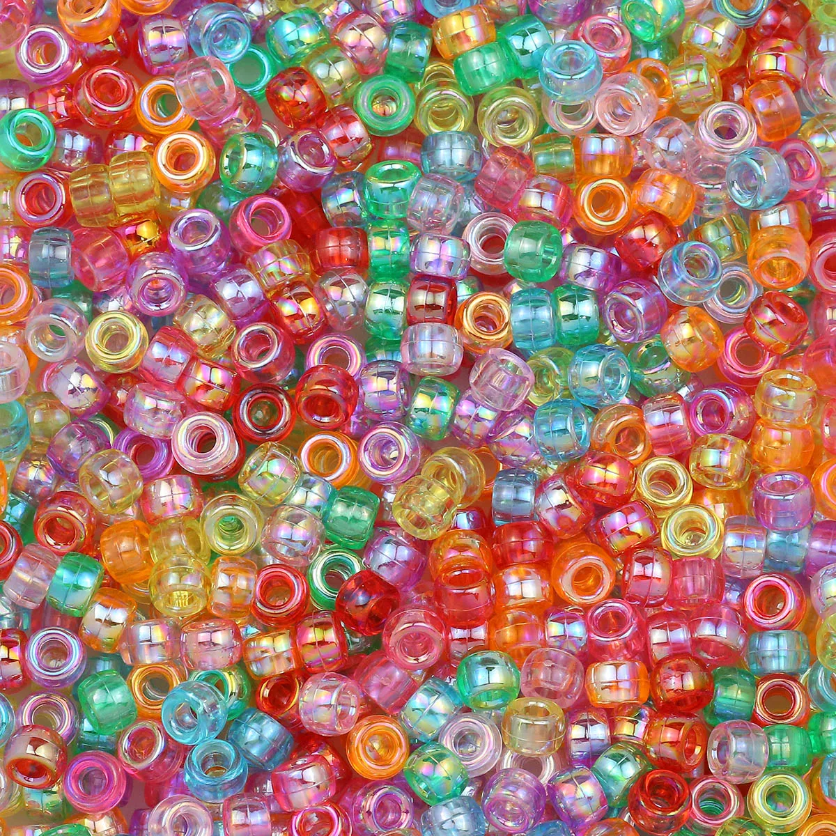 1000 Stuks Multi-gekleurde Groot Gat Pony Kralen Voor Sieraden Maken Diy Kids Ambachten Vriendschap Armbanden Kralen Sleutelhangers Levert - afbeelding 1