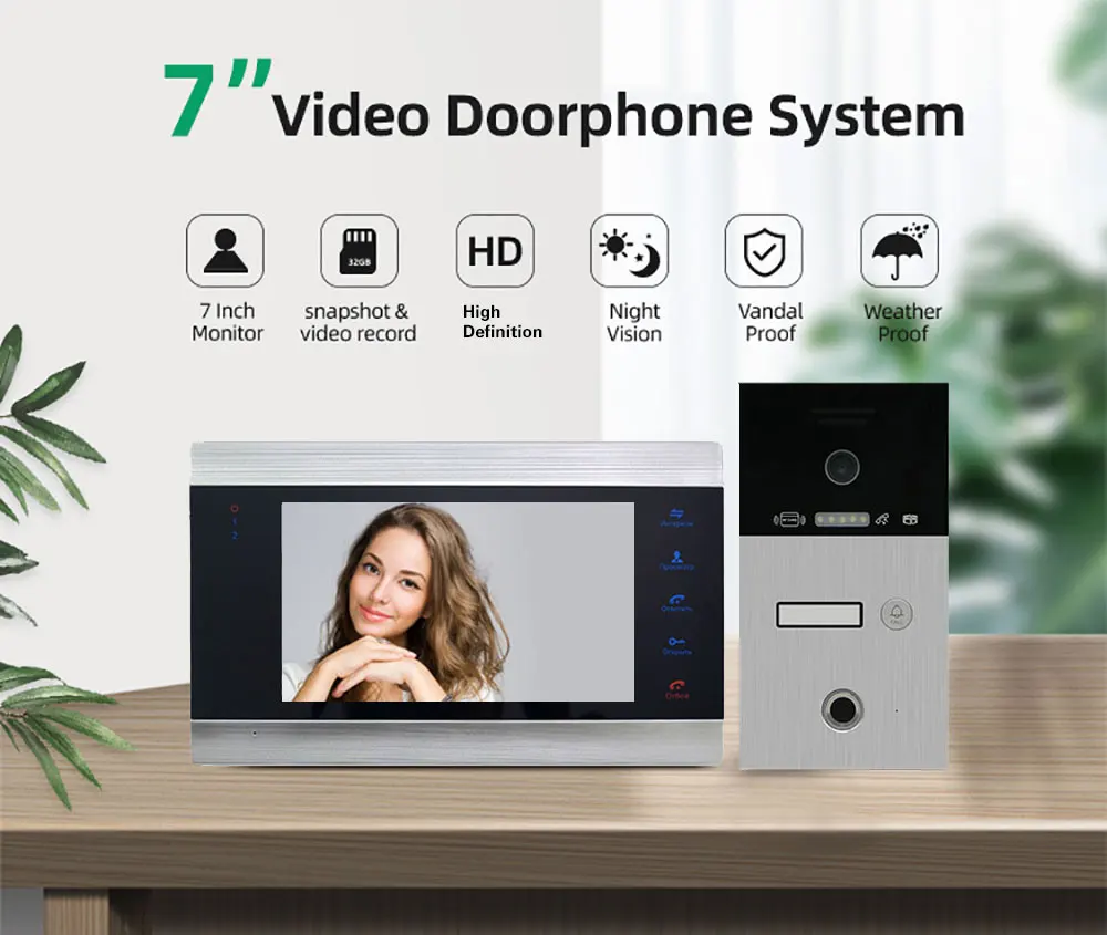 New Video Intercom For Home Door Phone 7\