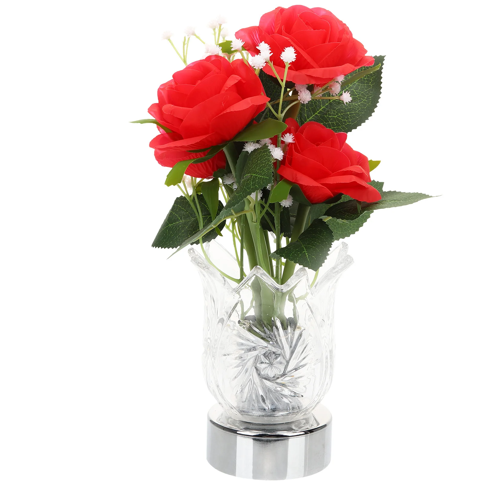 

LED Rose Night Light Artificial Vase Flower Lamp Decoration for Bedroom Wedding Party Home Gifts Rose Lamp Flower Lamps