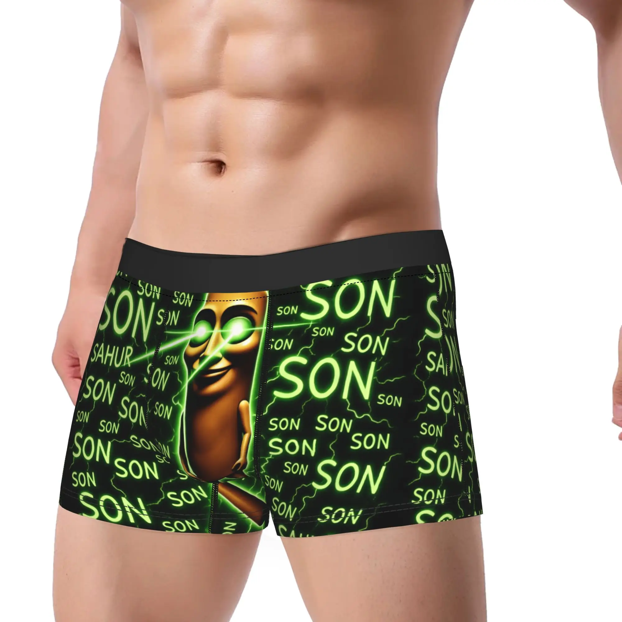 Tung Tung Sahur Italian 67 Underwear  Man Boxer Brief Comfortable Boxer Shorts Trenky Pattern Plus Size Panties