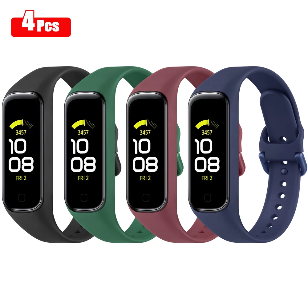 4Pcs/3pcs/2pcs Soft Silicone Strap For Samsung Galaxy Fit 2 Band Bracelet For Samsung Galaxy Fit 2 Watchband Wristband Accessory