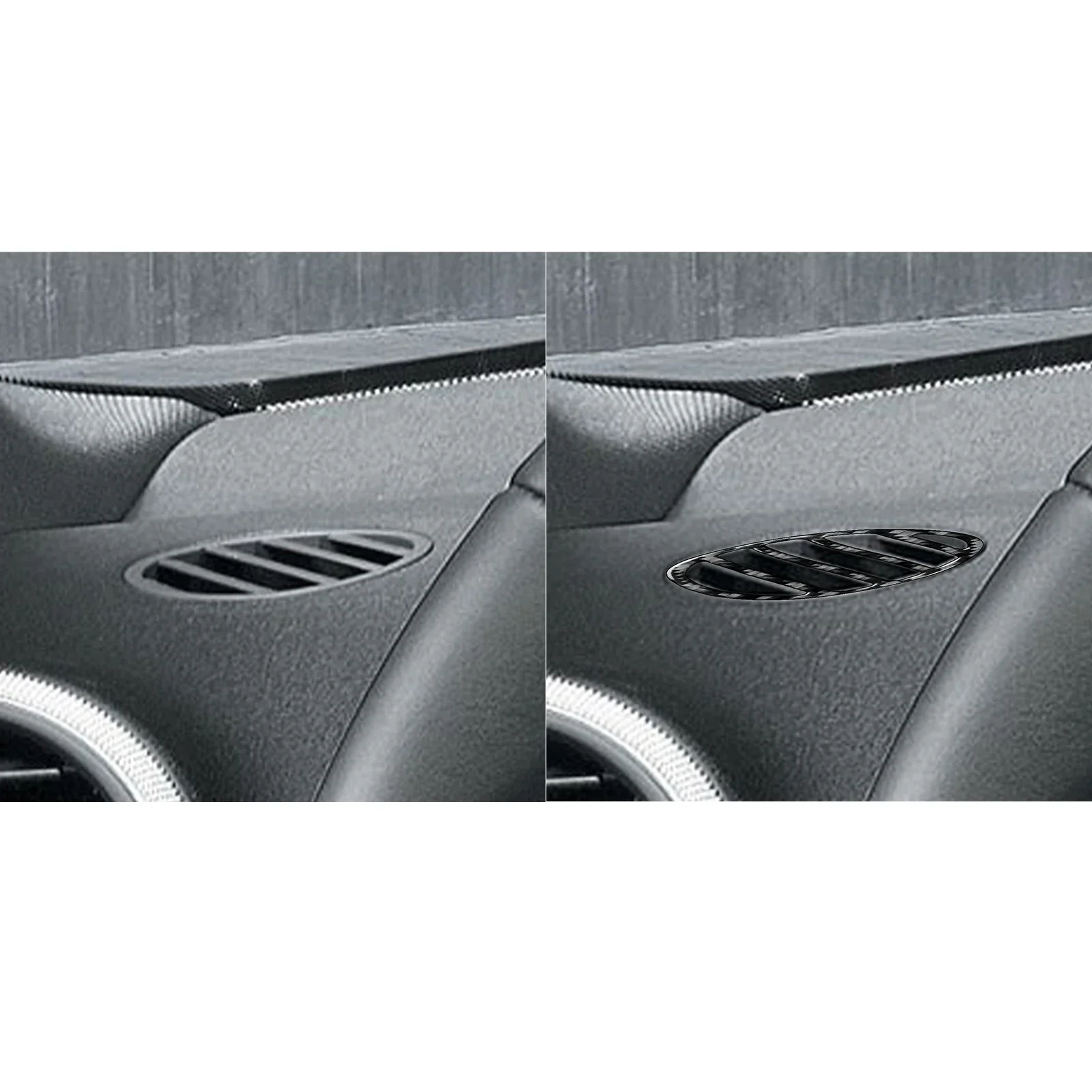 For Audi A3 S3 8P 2006 2007 Carbon Fiber Dashboard Defogger Air Vent Outlet Pnael Trim Cover Car Interior Accessories Sticker