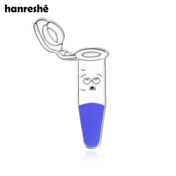 Hanreshe Funny Test Tube Enamel Brooch Medical Pin Pharmacist Lab Experiment Lapel Badge Medicine Jewelry for Doctor Nurse