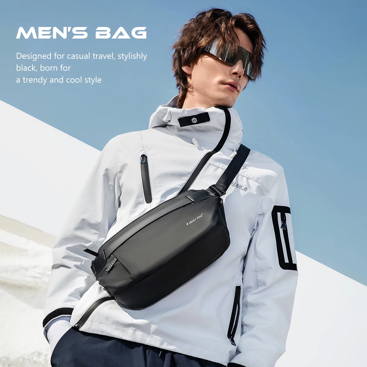 Lifetime Warranty Cross Bag Fashion Men\'s Bag Aesthetic Bags For Men Waterproof Shoulder Bag Male Chest Bag Lightweight Slingbag