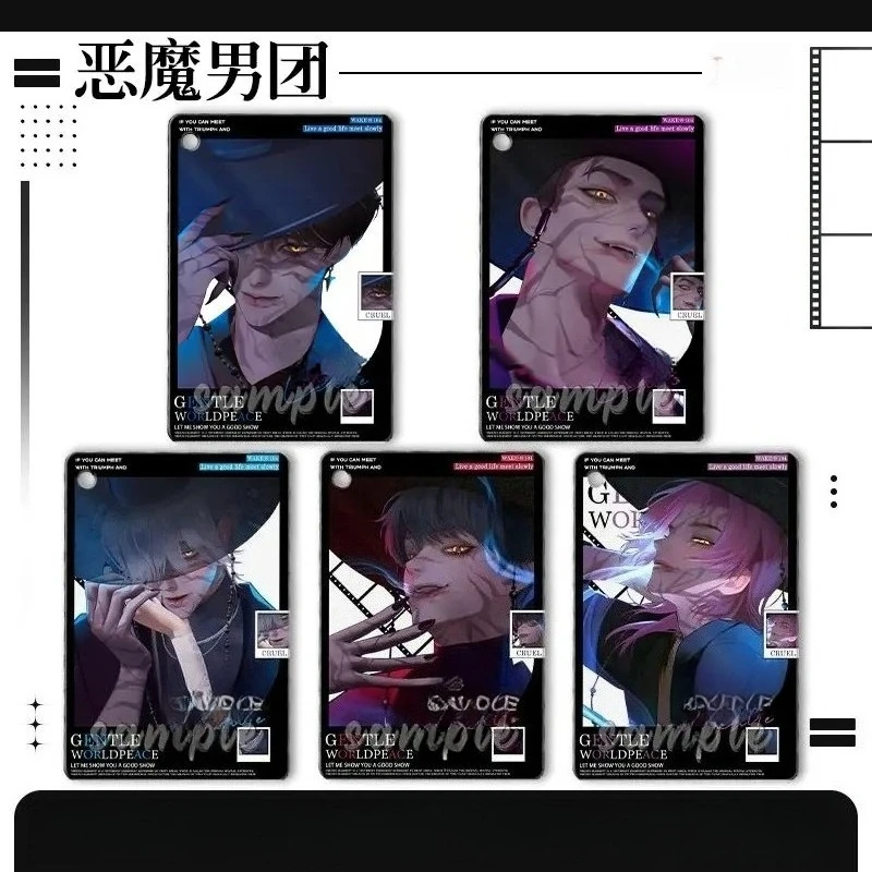 KPop شيطان الصيادين جينو آبي ساجا سر ساجا الكرتون لطيف أنيمي الطرفية سلسلة مفاتيح مصنوعة من الأكريليك الإبداعية على ظهره هدية الزخرفية