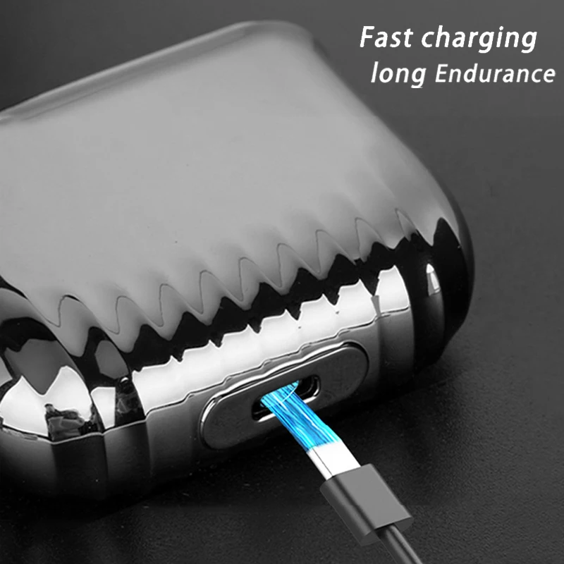 Alat cukur elektrik Mini untuk pria, pisau cukur jenggot wajah portabel dapat diisi ulang IPX7 tahan air tanpa rasa sakit, pisau cukur jenggot wajah