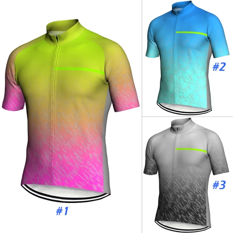 Outdoor Short Sleeve Cycling Jersey Jacket Bike Team Sports Road Sweater Downhill Wear Top Antislip Bicycle Tight Uniform Shirt