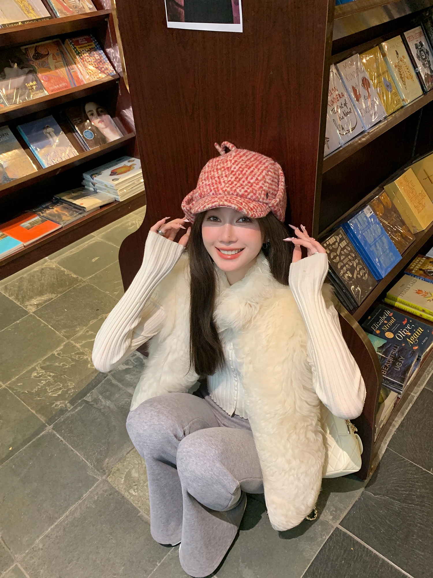 

LM Women's Fur Coat Lamb Fur Inteated Skin And Hair New Sle Tocca Glutinous Rice ell f Woolen eepskin Coat