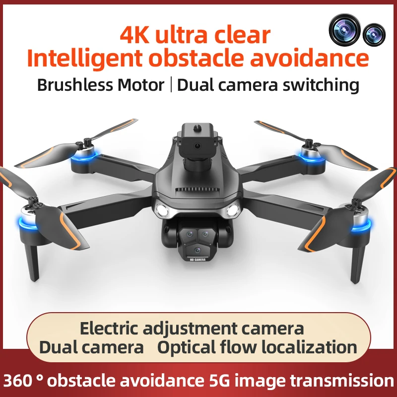 2025 New LF633 Professional Drone 4K Dual Camera With Remote Control HD optical flow Obstacle Avoidance Brushless Dron Toy Gift