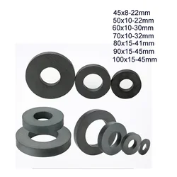 Ferrite Ring Magnet D45-100mm, Heavy Duty Ceramic Magnets for Industry, Circular magnetic coils Science,Crafts and Hobbies