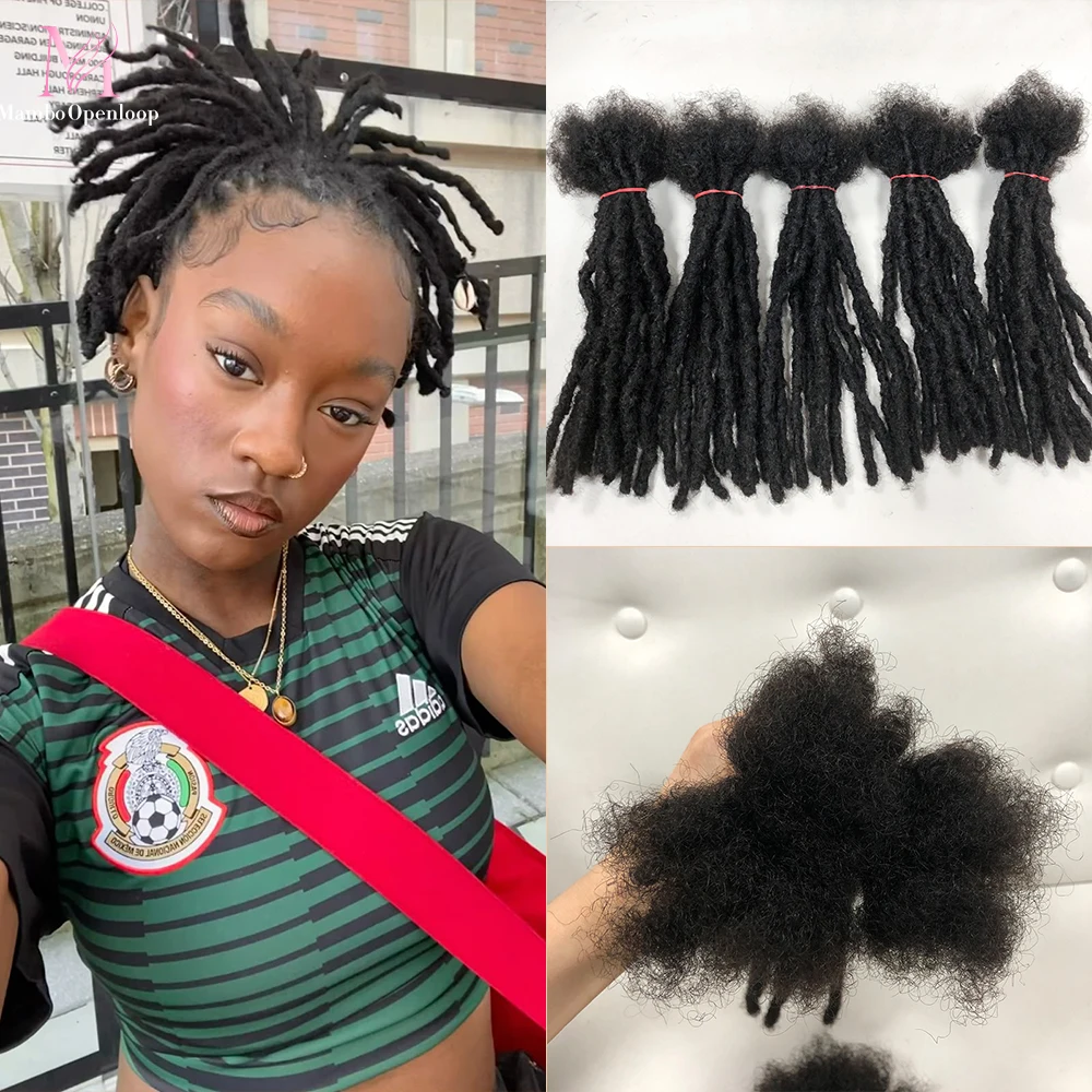 

0,6 см постоянный микрокол 100% косички в стиле бохо, человеческие волосы, натуральный цвет, дреды, наращивание для мужчин/женщин, полностью человеческие волосы ручной работы