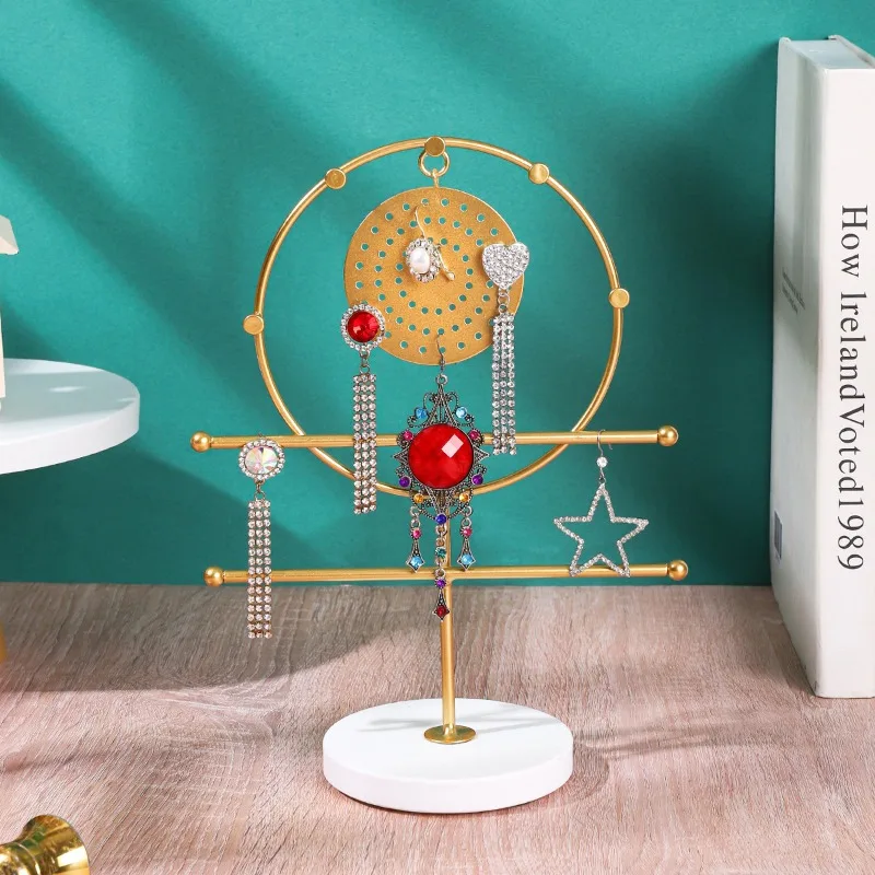 

Металлическая подставка для ювелирных изделий, роскошный держатель для хранения колец и сережек, ювелирная стойка, ожерелья, браслет, полка для дисплея, упаковка, органайзер, опора