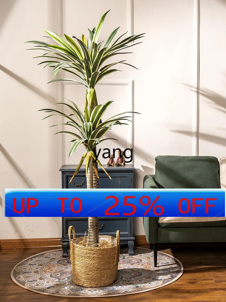 

LMHigh-End Hand-Feeling Potted Plant Emulational Fake Tree Green Plant Indoor Floor-Made Landscape Decoration Ornaments