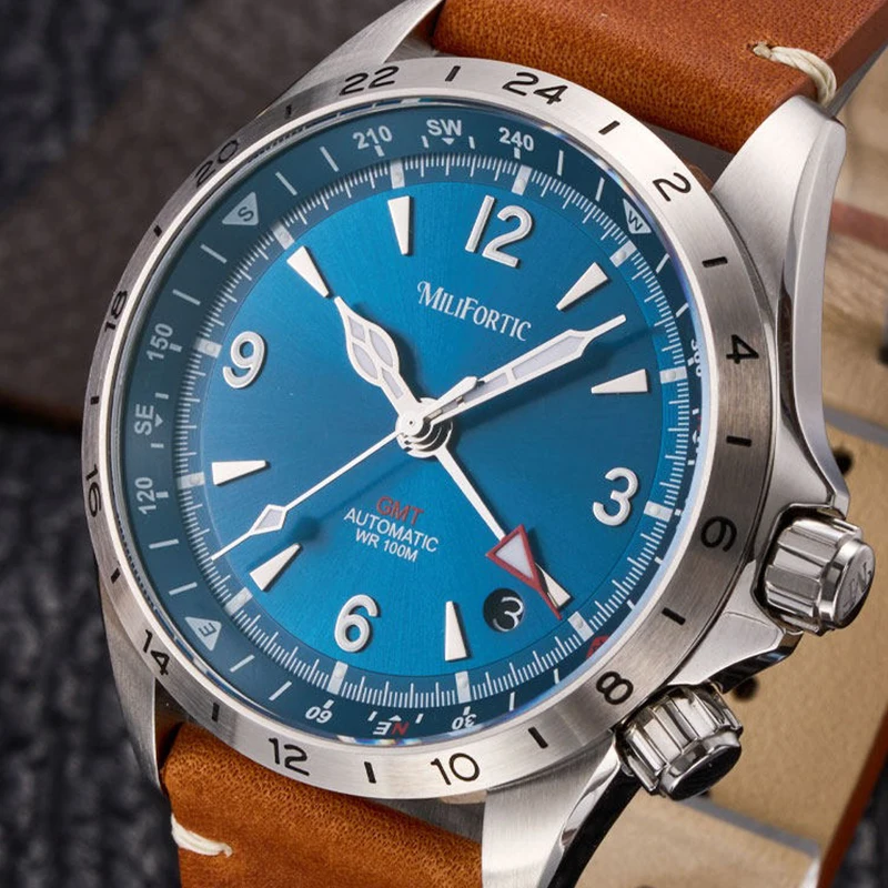 

Milifortic S103 Climb Watch NH34 Автоматический механический механизм 39,5 мм Календарь Нержавеющая сталь Светящиеся 10 бар Спортивные часы Мужские