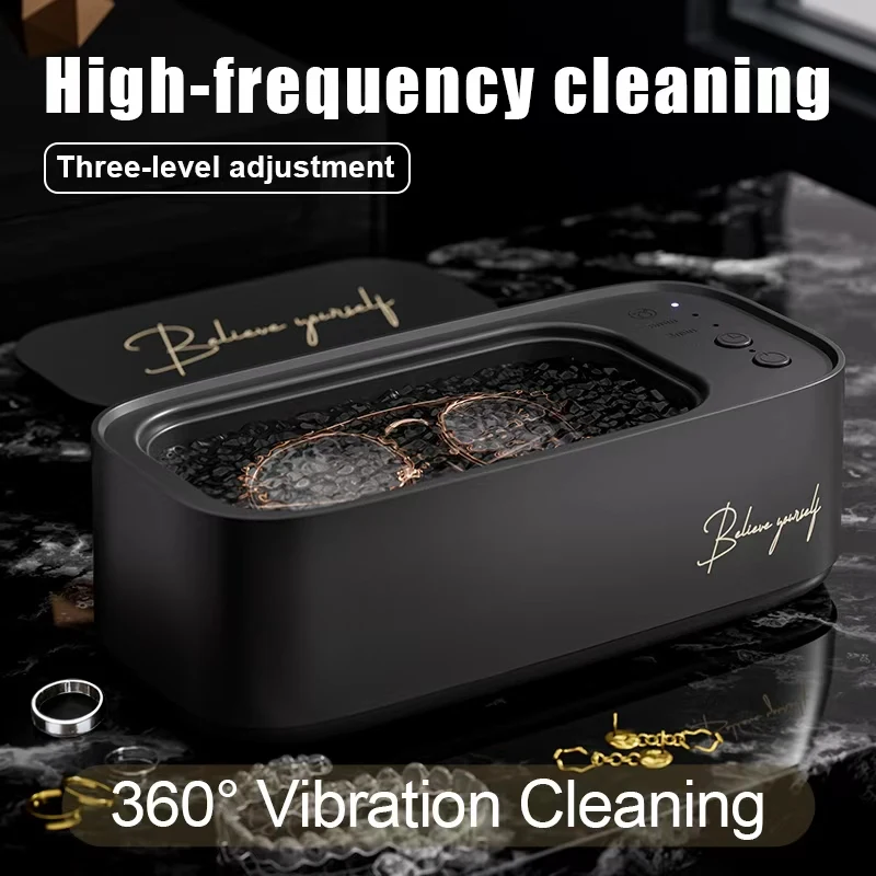 Multi-Functional Ultrasonic Cleaner with Automatic Timing for Jewelry Watches Glasses Effortless Home Use Cleaner