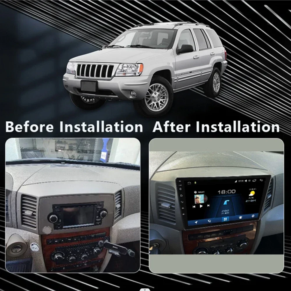 2din Car radio Android 13 For JEEP Grand Cherokee 2004-2007 LHD Car Radio 4G WIFI Video Player Carplay Auto GPS Navigation DVD