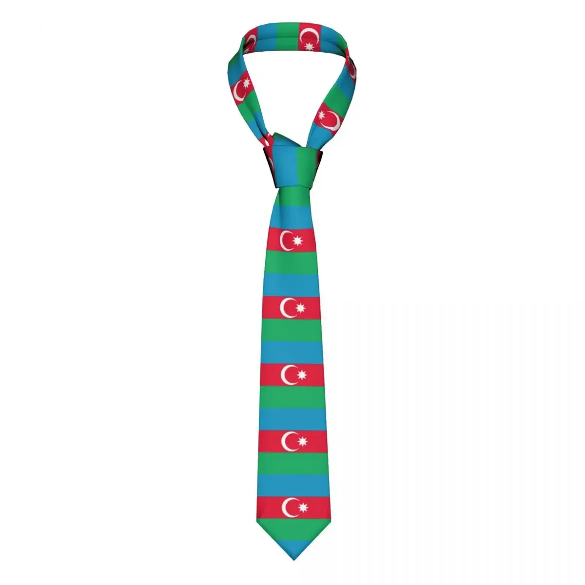 Classic Tie for Men Silk Mens Neckties  Wedding Party Business Adult Neck  Casual Azerbaijan Flag 