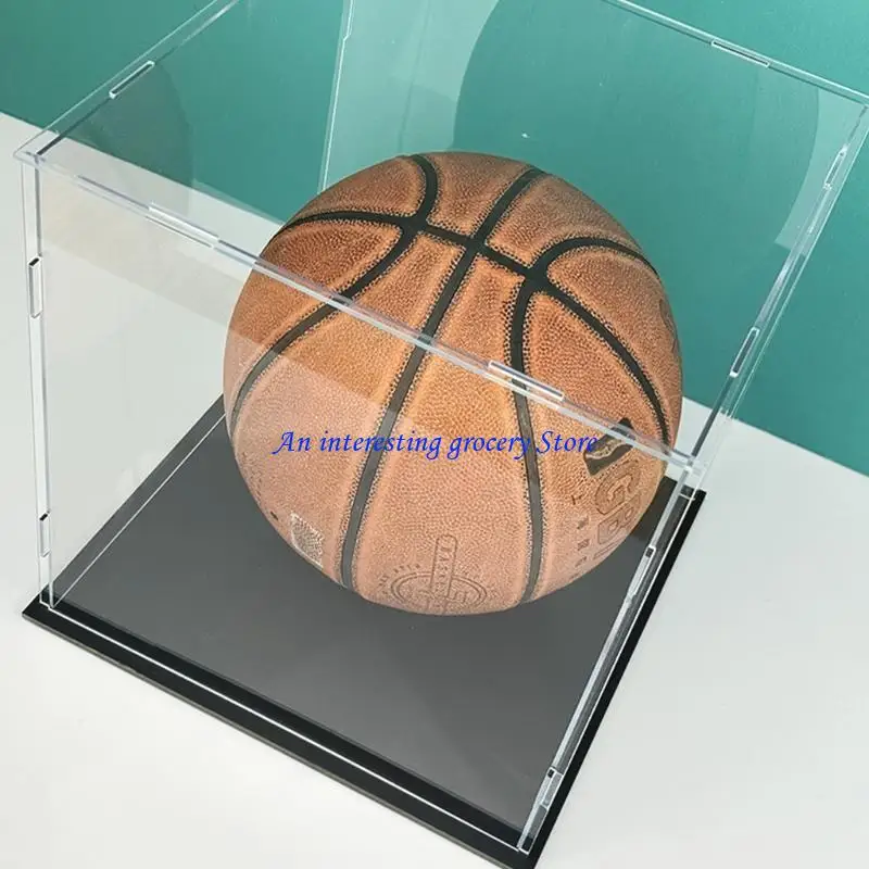 652d Acrylic Basketball Display Case Soccer Display Stand Box Showcases Dustproof Showcases