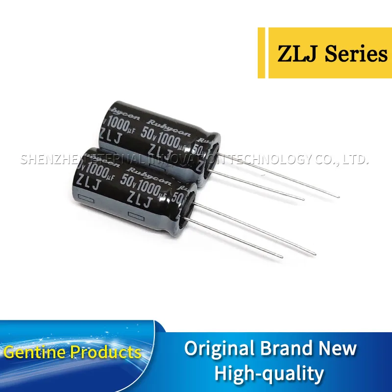 100PCS 50V1000UF ZLJ 12.5X25 Original Brand New Rubycon Electrolytic Capacitors Low Impedance Long Life