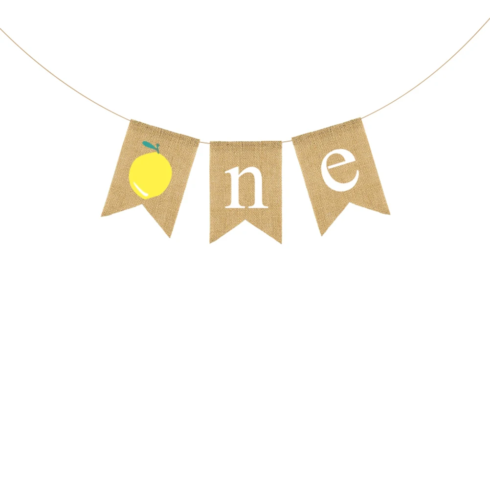 

Swallowtail Flag First Birthday Banner Linen Bunting Decoration Hanging Garland Flags Kids Party Outdoor Indoors