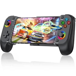 Wireless Phone Controller 7009F for IOS/Android with Hall Joystick&RGB Light,Moblie Controller for Xbox,Steam.Handheld Gamepad
