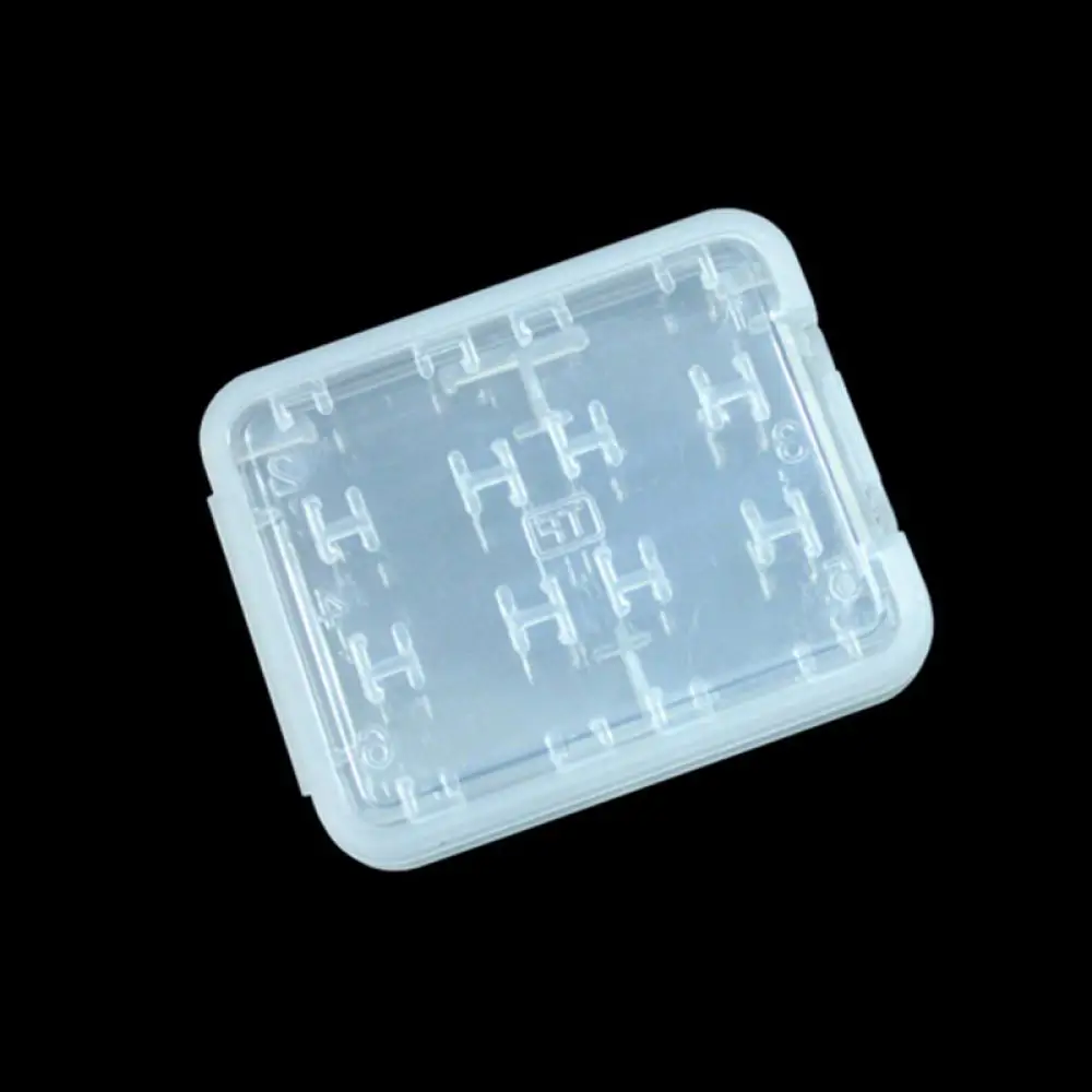8-in-1 Memory Card Protection Box Clear Plastic SD Card Storage Box Desktop Card Organization Container Camera MS Protector
