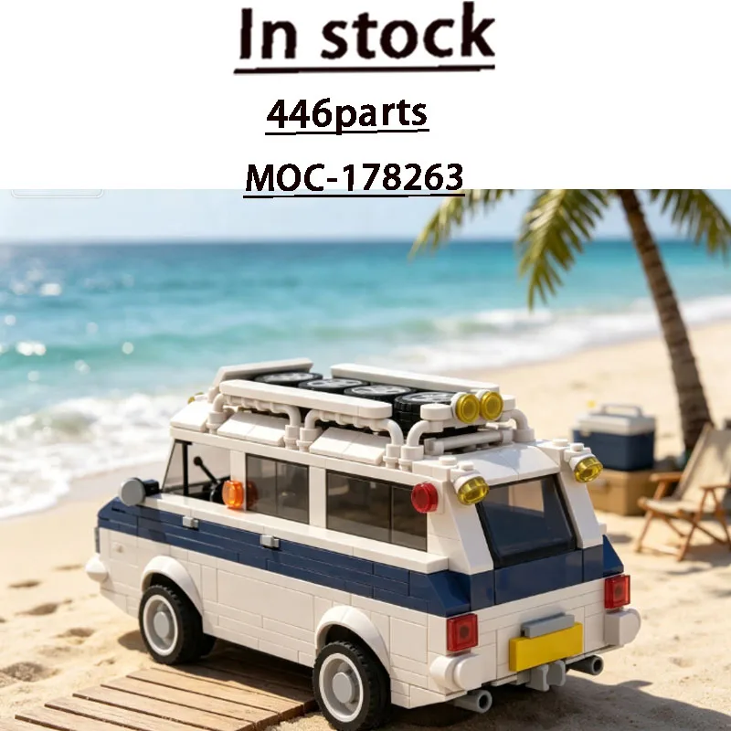 MOC-178263 City Street Outdoor Camping Truck Building Block Model 446 Parts Custom Adult Birthday Educational Set Toy Gift