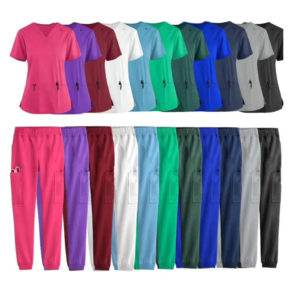 Wholesale Women's Medical Uniform Scrubs Hospital Working Scrubs Set Medical Supplies Nurse Dental Surgery Suit Workwear