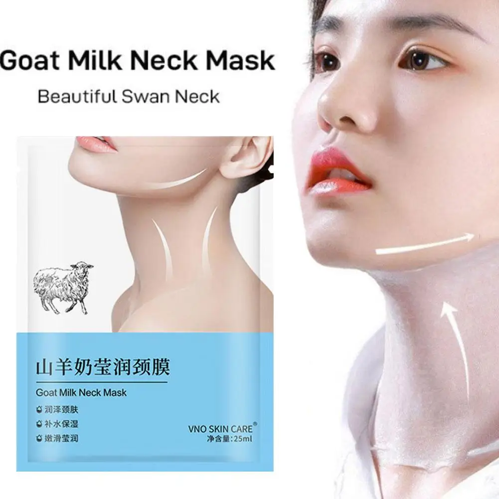 Goat Milk Collagen Neck Masks Moisturing Nourishing, Skin Brightening Lifting Tightening Hydration Care Firming Care Neck V5W9