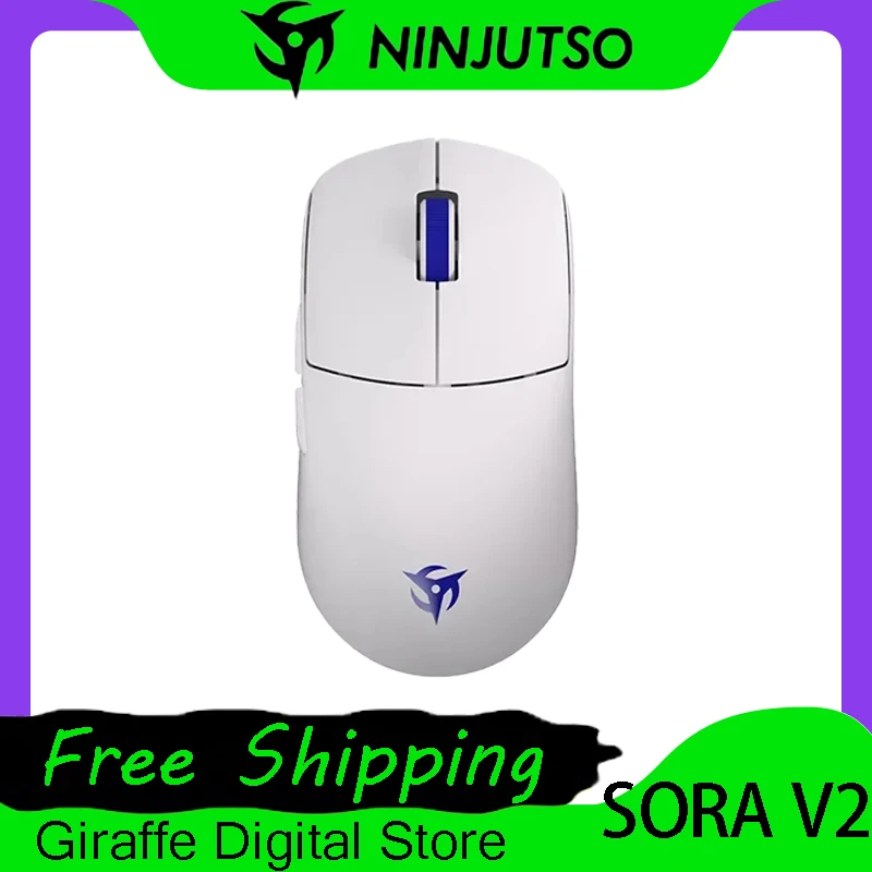 

Ninjutso Sora V2 Mouse 8K PAW3395 SNAPPYFIRE Wireless Dual Mode Low Delay E-sports Gaming Mouse Lightweight PC Gamer Accessories