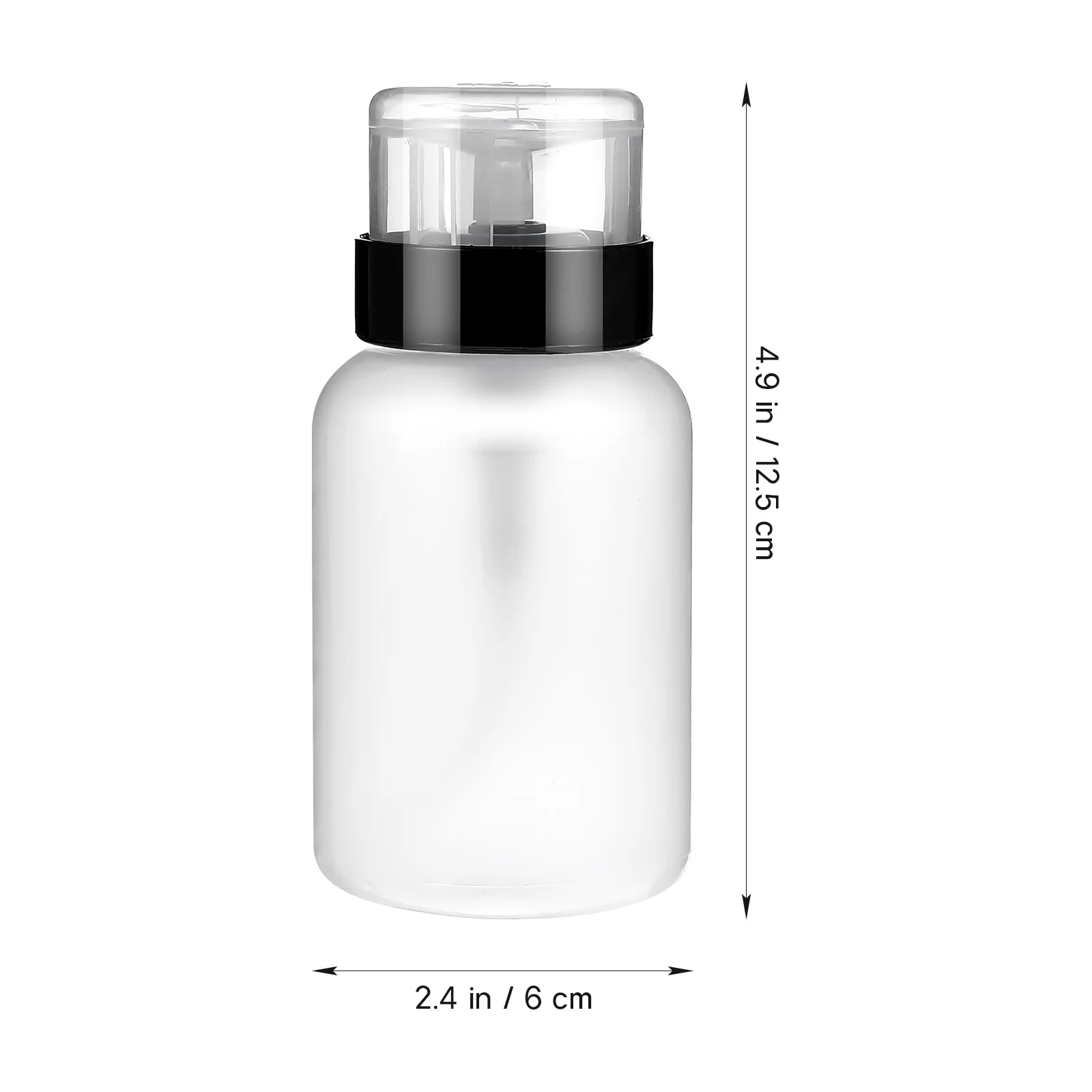 2 قطعة زجاجات موزع المضخة مزيل طلاء الأظافر البلاستيك الفارغ دفع أسفل زجاجات مزيل ماكياج السائل الشفاف المحمولة #4